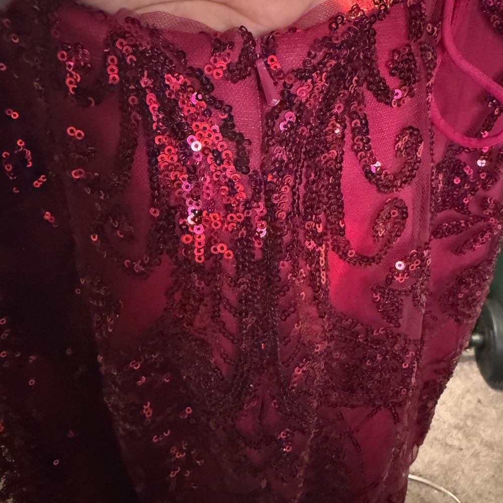 Pink Sequin Prom Dress - Picture 8 of 12